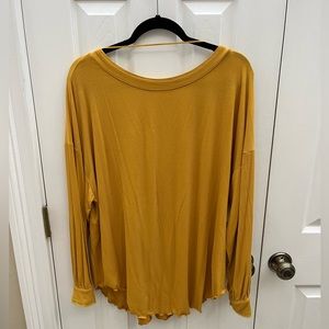 NWT Free People Shimmy Shake open/low back twist top in untamed gold size S